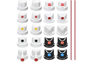Vernijtrdy Universal Can Nozzle Kit for Montana/with 20 Assorted Caps & Tips - Ideal for Graffiti, Auto Repair, DIY Tasks