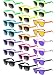 22 Pieces Retro Neon Sunglasses 80s Party Favor Sunglasses Pool Party Sunglasses for Children and Adults Party Gifts