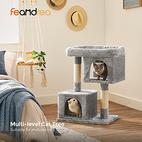 FEANDREA Cat Tree for Large Cats, Cat Tower 2 Cozy Plush Condos and