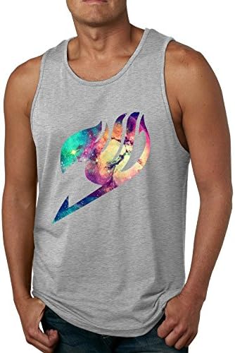 Xiwang Men's Fairy Tail Anime Cosplay Men Tank Top Gym Tee Shirts