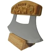 Inupiat Birch Alaska Cutlery Ulu Knife Animal Collage Wildlife