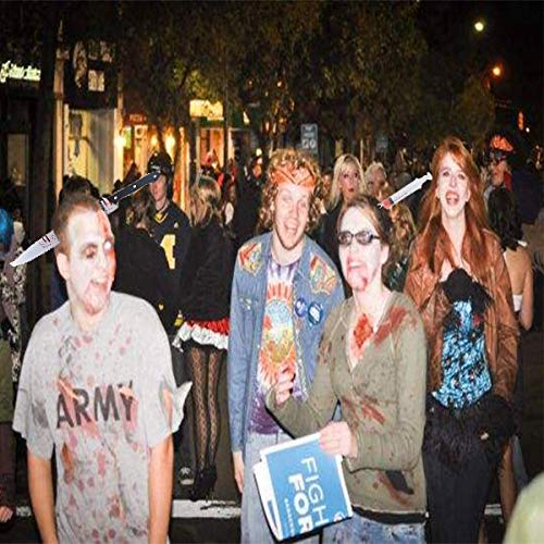 10PCS Halloween Horror Hair Bands, Zombie Makeup Halloween Headbands Halloween Tattoos Stickers Blood Necklace Glow in The Dark Halloween Teeth for Halloween Scary Costume Party Decorations