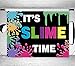 Fanghui 7x5ft It's Slime Time Photograph Backdrop for Kids Colorful Fiesta Boy Girl Birthday Party Baby Shower Dessert Table Summer Black Background Splatter Glow Favors Supplies Photobooth Props
