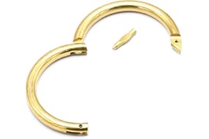 AAProTools Gold Plated Chrome Bull Cow Cattle Nose Ring 2.5" Show Halter Farm Animal Veterinary + Screw
