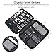 BGTREND Electronics Travel Organizer, Oxford Cable Bag with Strap, Large Tech Organizer Case, Black