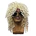 70s 80s 90s Men's Disco Halloween Rock Star Heavy Metal Wig Set Packet of 6 (Set-4)