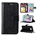 Joopapa S6 Case, Galaxy S6 Case, Samsung Galaxy S6 Luxury Fashion Pu Leather Magnet Wallet Flip Case Cover with Built-in Credit Card/ID Card Slots for Samsung Galaxy S6 / Galaxy SVI (Black)