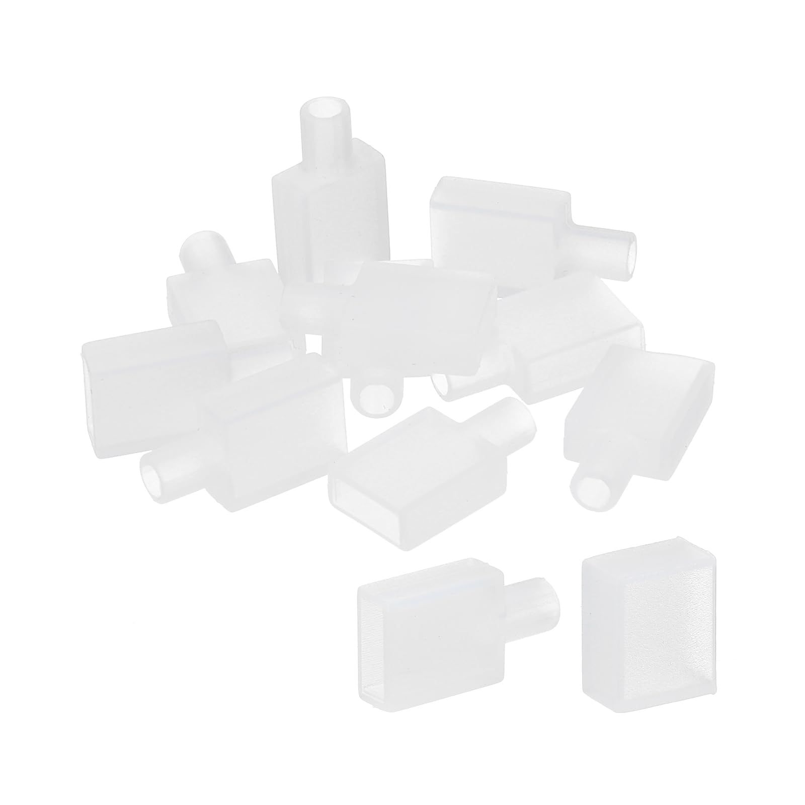 PATIKIL Silicone End Cap Plug Cover for Strip Light, 20 Pack IP67 Waterproof with 2 Holes Fit 5050 10mm Wide LED Strip Light, 2 Styles Included