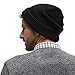 LETHMIK Fleece Lined Cuff Beanie,Solid Color Knit Hat Slouchy Winter Skull Cap for Men&Women Black