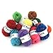 SCYarn for Scrubbies 12 Skeins Bonbons Yarn Assorted Colors 100% Polyester for Dishcloths Crochet and Knitting Project - Total 984 Yards Craft Kit (Rainbow)