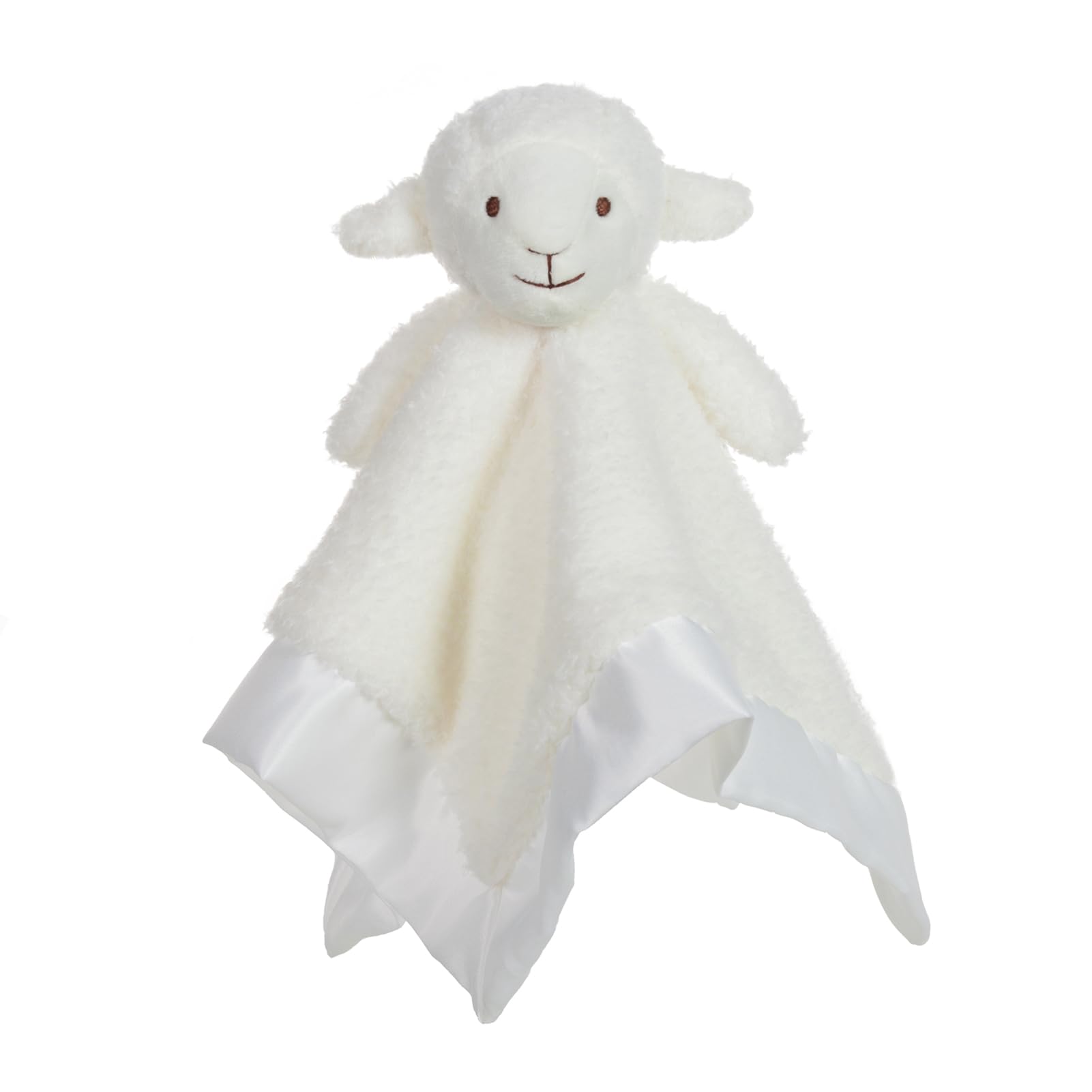 Apricot Lamb Stuffed Animals Soft Security Blanket White Lamb Infant Nursery Character Blanket Luxury Snuggler Plush Lovey for Newborn Baby Doll Blanket(White Lamb, 14 Inches)