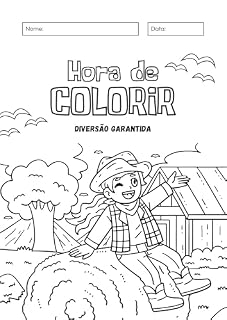 Livro Colorindo a Vida na Fazenda Animais e Diversão para Crianças