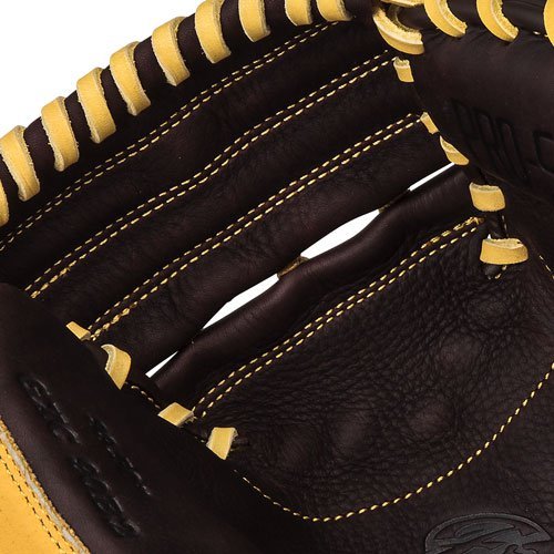 Mizuno Franchise Baseball Catcher's Mitt, Coffee/Silver, 33.5Inch