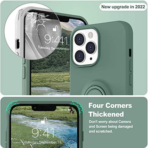 CHEZEAL Designed for iPhone 13 Pro Case,[with Ring Stand][Support