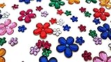 Playscene Craft Jewels With Self Adhesive Back, Flower Theme - 100 Gram Set (Multicolored Flowers)