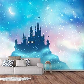 Wall Murals for Bedroom Dream Castle Large Removable Wallpaper Peel and Stick Wall Stickers - 66x96 inches
