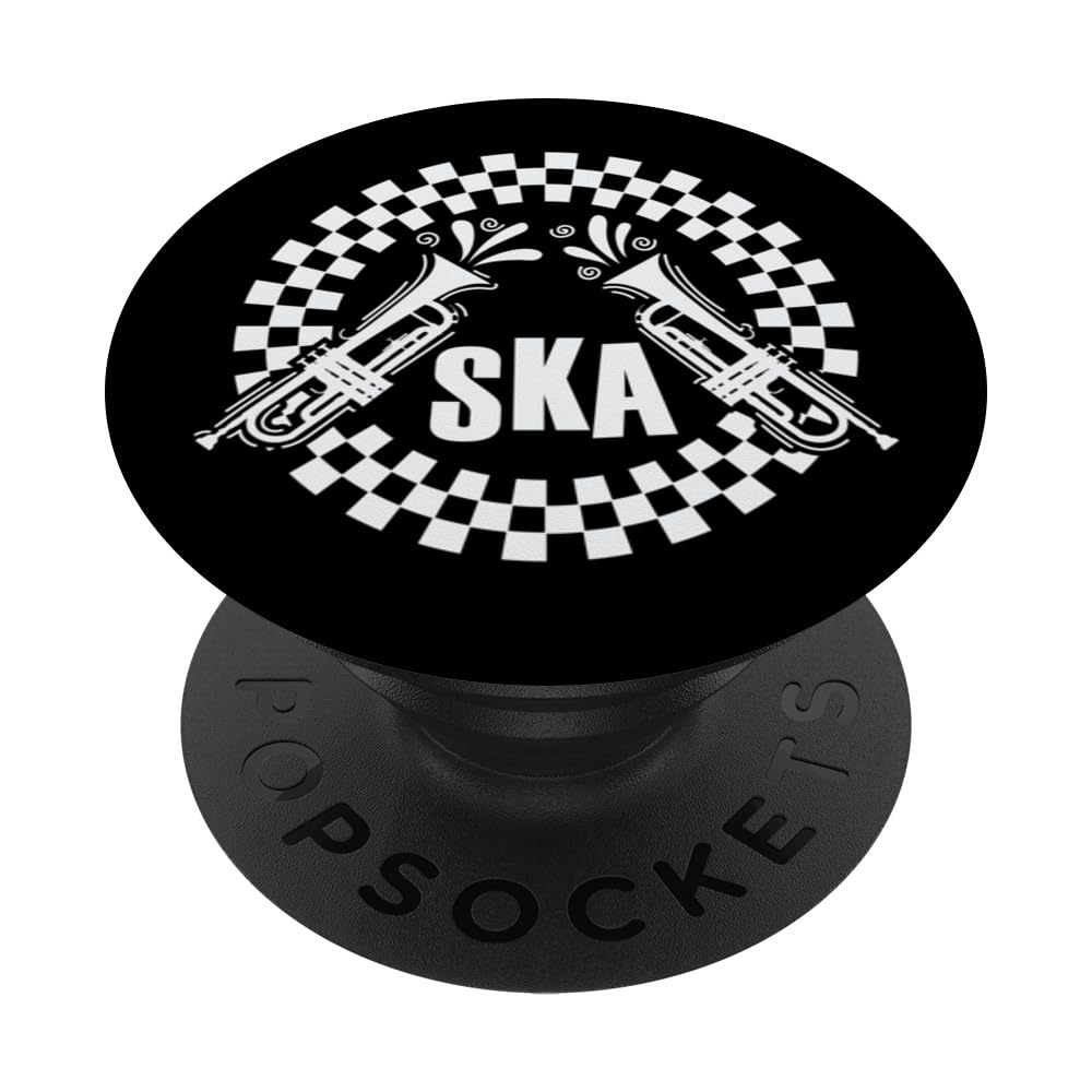 Ska Trumpet Old School Jazz Music Style PopSockets Swappable PopGrip