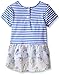 Nannette Little Girls' 2 Piece Flower Top with Chiffon Back and Jegging Set