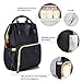 LNGLAT Diaper Bag Multi-Function Waterproof Baby Backpack Durable Stylish Unisex Travel with Insulated Bottle Pocket - Black