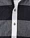 JoJoJoy Men's Casual Long Sleeve Plaid Button Down Shirt Contrast Color Block Pattern Black Size L