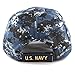 THE HAT DEPOT Official Licensed U.S. Military Vietnam Veteran Ribbon Cap (Blue Digital Camo-U.S. Navy)