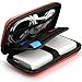 iMangoo Electronics Organizer Travel Case Larger Cable Cord Organizer Essential for Women Girl, Hard Shockproof Power Bank Charger Accessories Pouch Cruise Airplane Must Have Tech Bag Purse Red