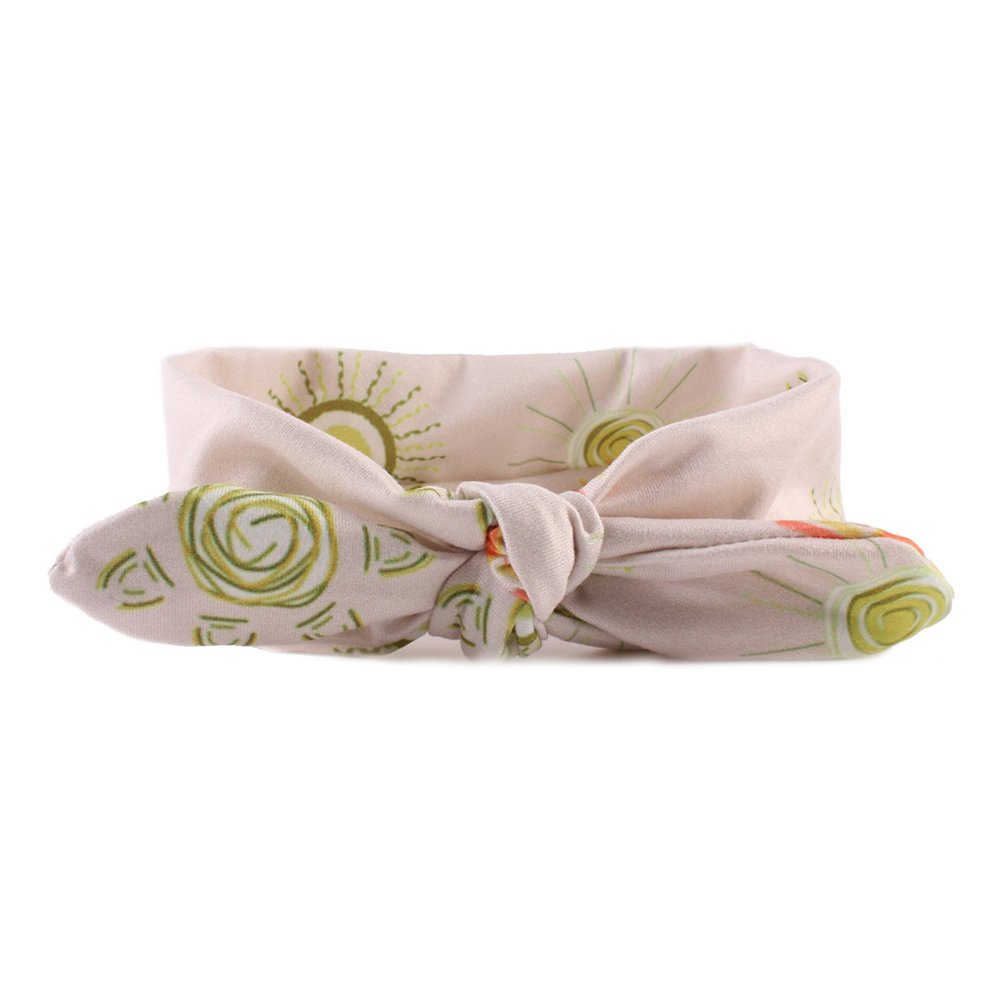 rrimin baby girl's cotton knotted adjustable hairband (multicolour) - pack of 6