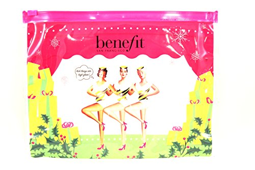 Benefit Cosmetics Makeup Bag Cosmetic Tote Clear Dancing Ladies Kick Things Into High Glam 9 x 7 Inches