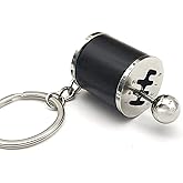 Stymart Shifter Gear Keychain - 6 Speed Gear Box Mini Car Shift Stick Knob Keyring, Key Fob Accessory (Black)
