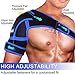 Vitoki Shoulder Brace Adjustable Rotator Cuff Support for Men or Women Breathable Neoprene Compression Sleeve Wrap Left or Right Shoulder Large