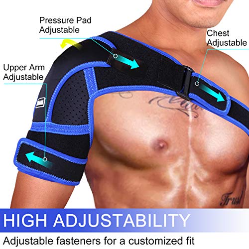 Vitoki Shoulder Brace Adjustable Rotator Cuff Support for Men or Women