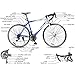 Goplus Commuter Bike Road Bike Quick Release Aluminum 700C 21 Speed (Blue)thumb 1
