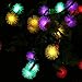 Qedertek Chuzzle Ball Solar Christmas Lights, 15ft 20 LED Fairy Lights for Indoor and Outdoor, Home, Patio, Lawn, Garden, Party and Holiday Decorations (Multi-Color)