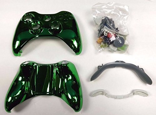 SODIAL(R) Green Chrome Custom Wireless Controller Replacement Shell Case Kit for Xbox 360 SODIAL(R) Green Chrome Custom Wireless Controller Replacement Shell Case Kit for Xbox 360