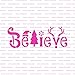 Believe Christmas Stencil - Craft Supplies for Painting, Easy Christmas Craft, Merry Stencils