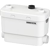 Saniflo SANIVITE Gray Heavy Duty Water Basement Bathroom Pump | Perfect Quiet Solution | Macerating Toilet System | Pump up Toilet System | Saniflo Upflush Toilet System