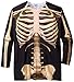 Faux Real Men's Halloween 3D Skeleton Photo-Realistic Long Sleeve T-Shirt, Black, 2X-Large/Big