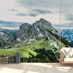 Wall Mural Magnificent Mountain View Removable Wallpaper Wall Sticker for Bedroom Living Room - 66x96 inches