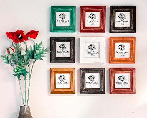 Instagram Picture frame Set, Square 4x4 Size, Unique Rustic Design, Natural Wood Photo frames, Stripy plywood, Handmade