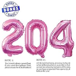 GOER 2024 Foil Number Balloons for 2024 New Year
