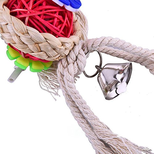 NPLE--Pet Bird Parrot Swing Cage Toy Chew Bites for Parakeet Cockatiel Cockatoo Conure