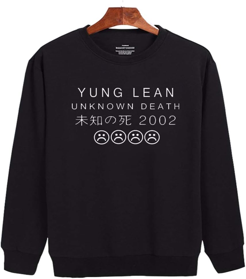 CrazyTiger Yung Lean Round Neck Black Pullover Sweatshirt T Shirt for Women and Men Tees Tops