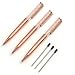 Rose Gold Pen Bling Crystal Diamond Ball Point Pen Black Ink Pen with 3 Extra Refills (Rose Gold 3 Pack)