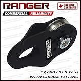 Ranger (8 Tons 17,600 LBs) Commercial Reliability Snatch Block with Grease Fitting by Ultranger