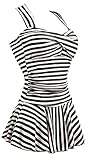 MiYang Women's One Piece Striped Slim Swim Dress Bathing Swimwear Size tag XL/US size M