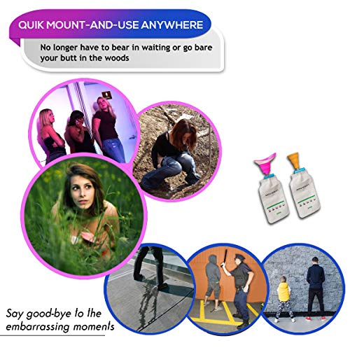 Female Urinal Urination Device Pee Funnel for Women Wee with Disposable Urinal Bags NAXER Travel Porta Potty Camping Toilet Collapsible Luggable Loo Portapotty for Car Camp Kayak Hiking Camper Outdoor