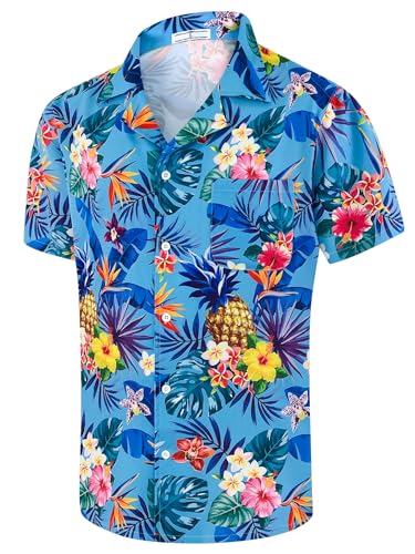 Hawaiian Shirts for Men Casual Beach Summer Shirt