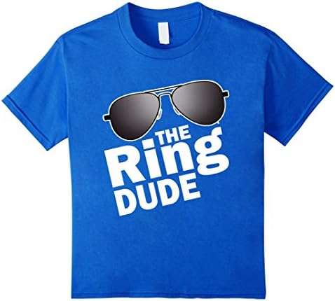 Kids Kids Ring Dude T-Shirt | Bearer Sunglasses Cute Boys Wedding 4 Royal Blue