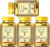 Puritan's Pride Vitamin E 1000 IU Soft Gels,100 Count (4 Pack)