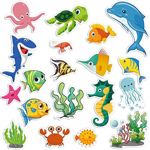 20 Pieces Thick Gel Clings Cute Baby Animals Window Clings Stickers